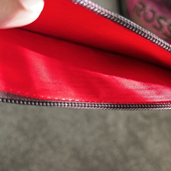 Dooney & Bourke Dark Red Leather Wristlet Clutch - Picture 4 of 4